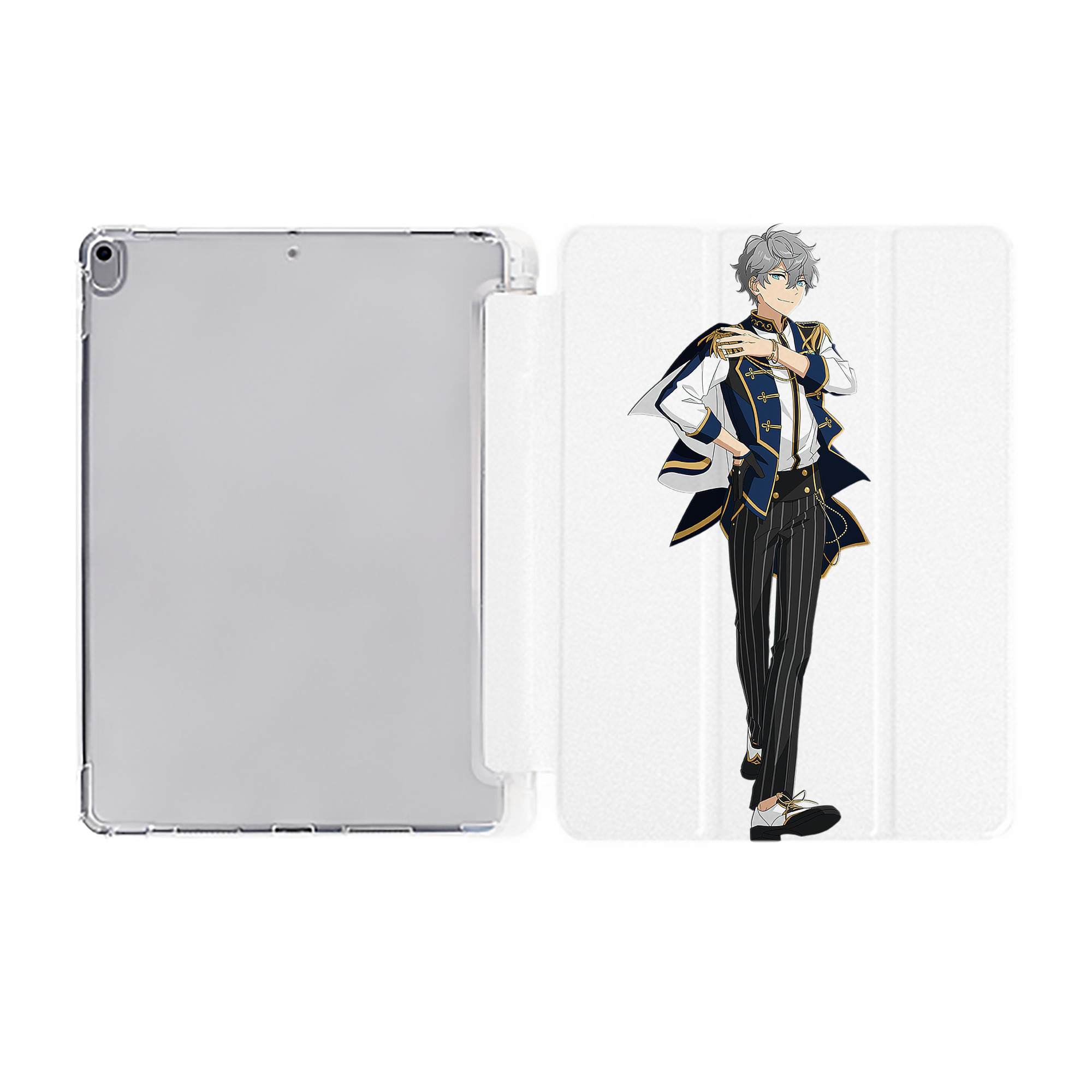 （画像用） あんさんぶるスターズ! Ensemble Stars IPad ケース ペン収納付き 三つ折りスタンド PUレザー×シリコン 対応機種9.5/10.5/10.9インチ
